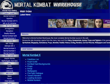 Tablet Screenshot of mortalkombatwarehouse.com